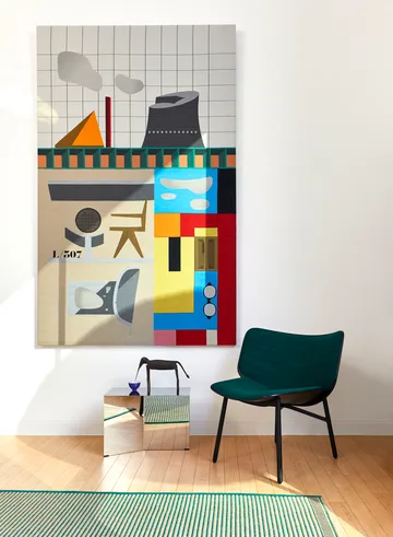 Slit Oblong sidebord 27,5x49 cm - Mirror polished steel - HAY