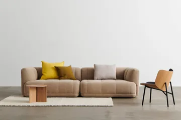 Slit sofabord Ø45 cm - Lacquered oak - HAY