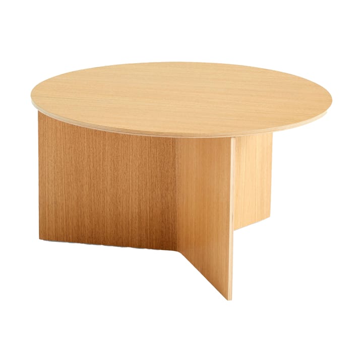 Slit sofabord Ø65 cm - Lacquered oak - HAY