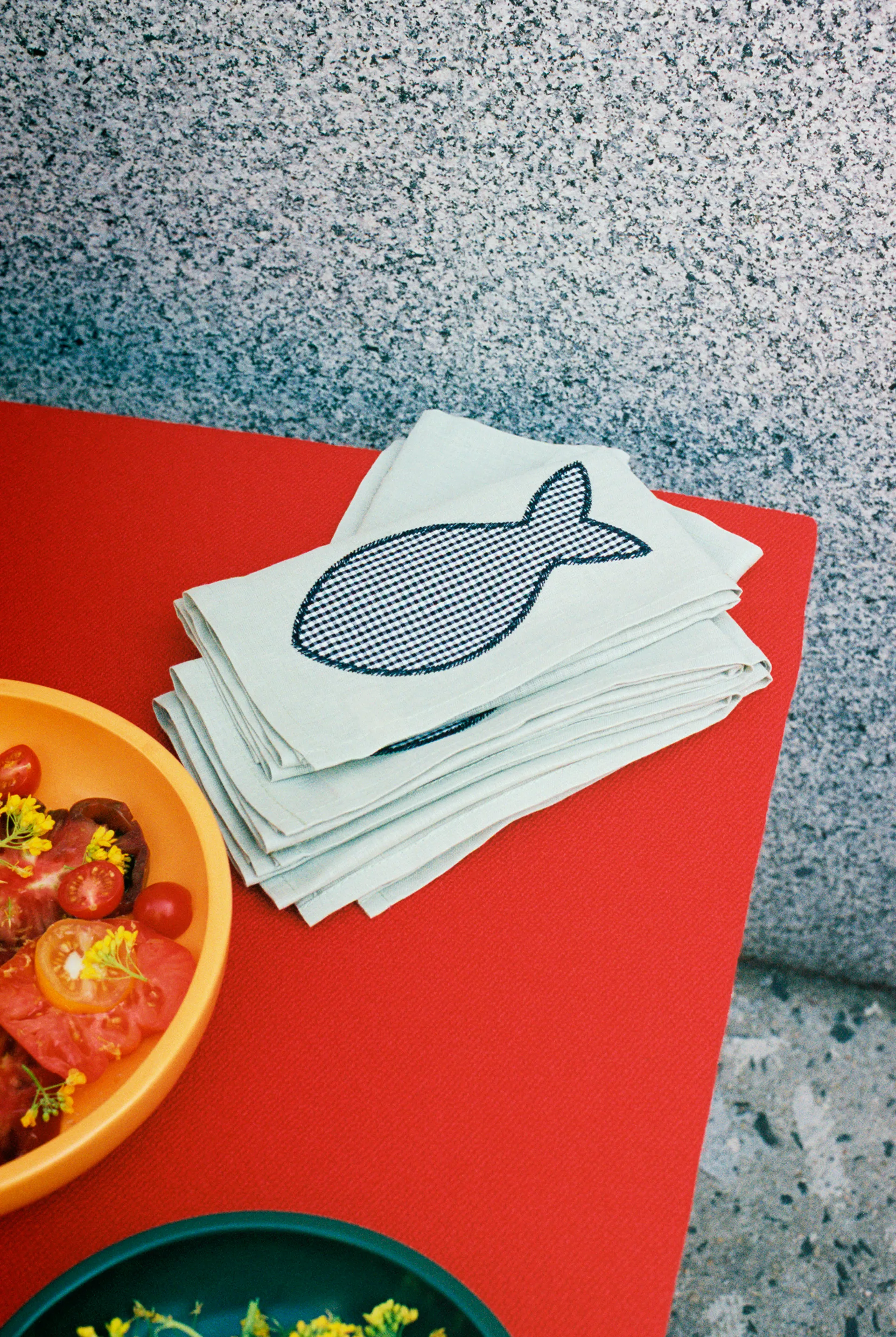 Sobremesa hørserviet 45x45 cm 4-pak, Green HAY