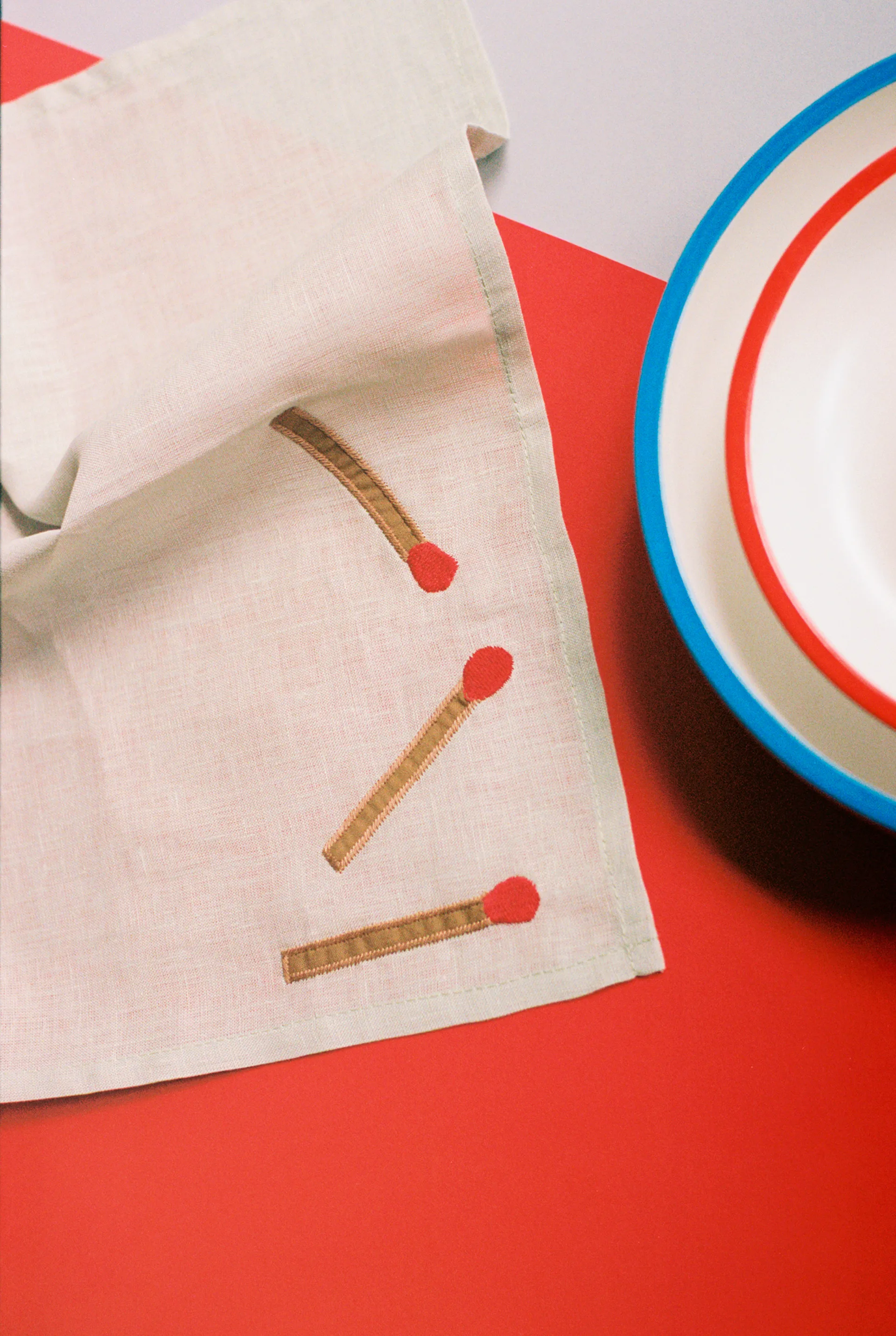 Sobremesa hørserviet 45x45 cm 4-pak, White HAY