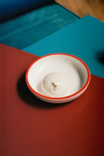 Sobremesa serveringsskål S Ø20 m - White/Red - HAY