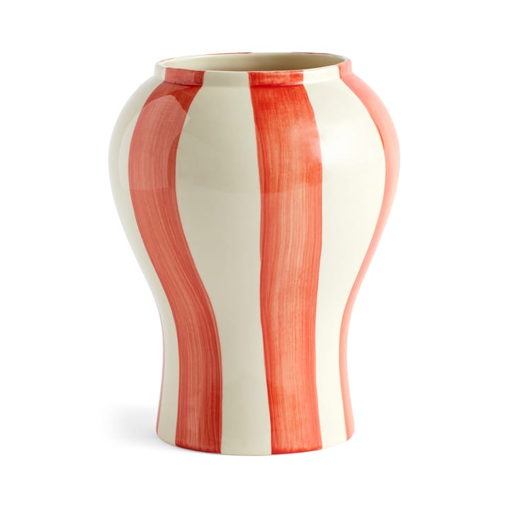 Sobremesa stripe vase S 22 cm - Red - HAY