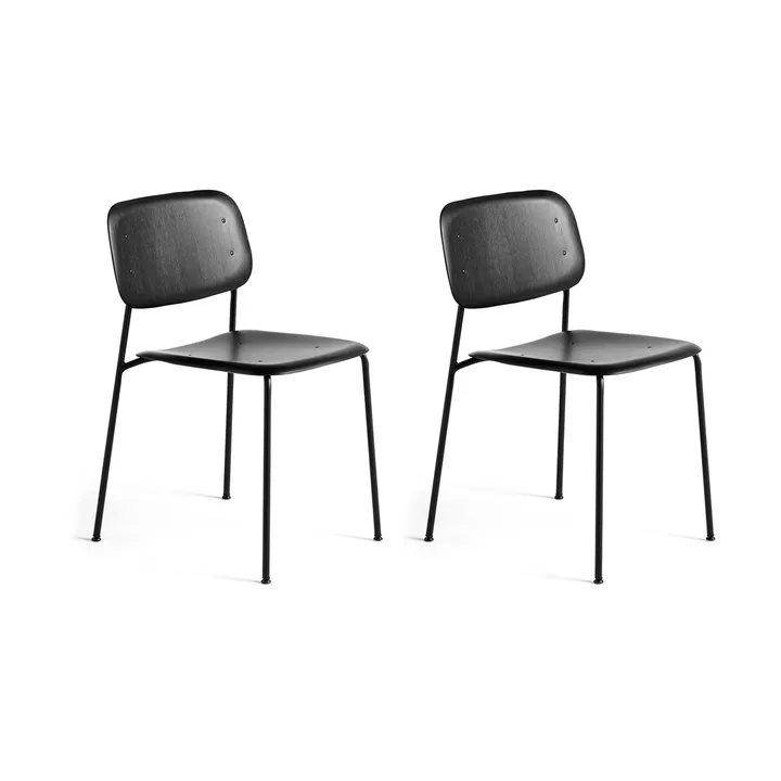 Soft Edge 40 stol, Black oak-sort stålstativ, 2 stk. - HAY
