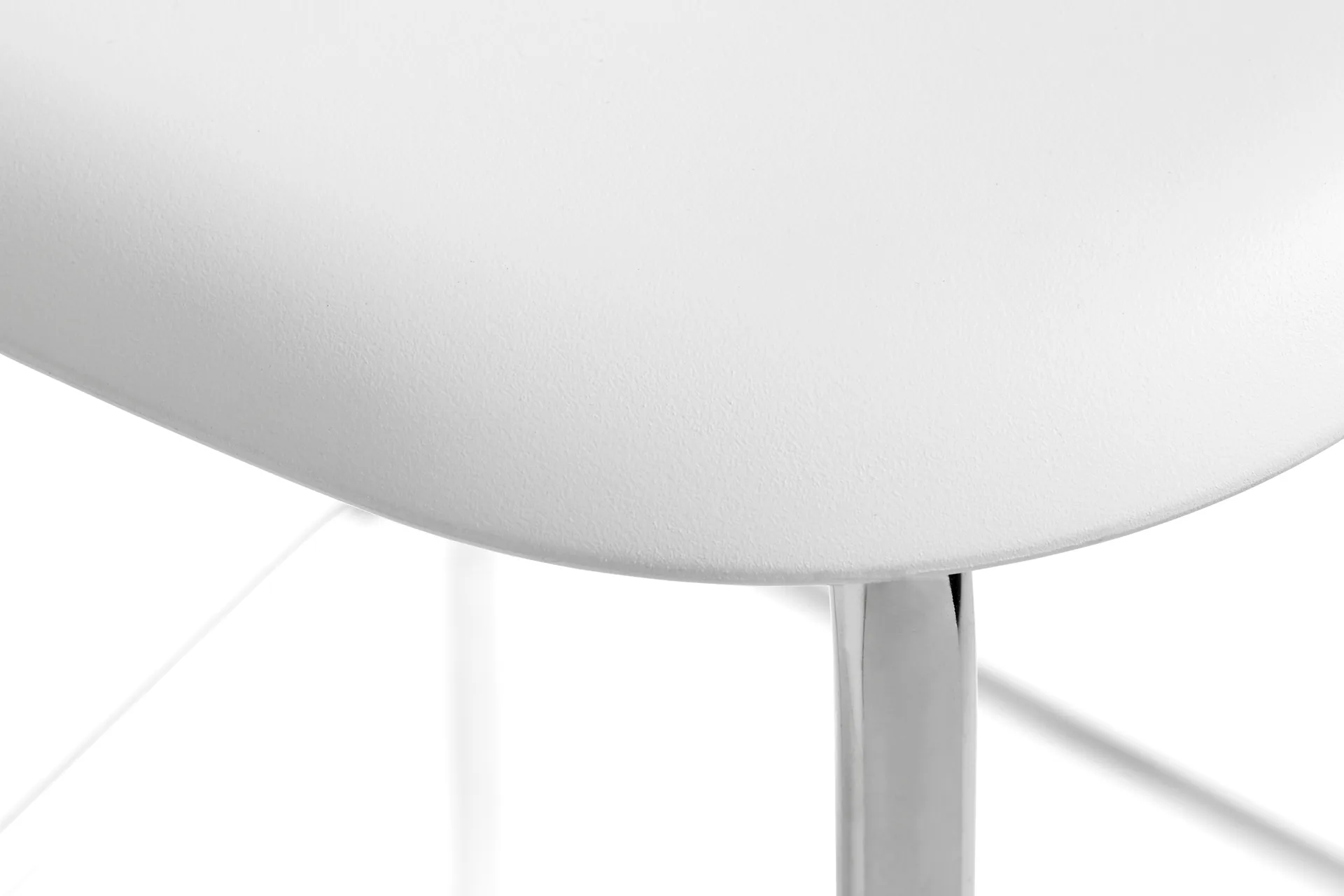 Soft Edge 85 Low barstol, White, krom stålstel HAY