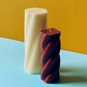 Soft Serve Candle bloklys - Ivory, Ø9,5x24,5 cm - HAY