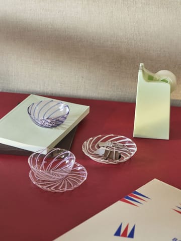 Spin fad Ø11 cm 2-pak - Klar/Hvid kant - HAY