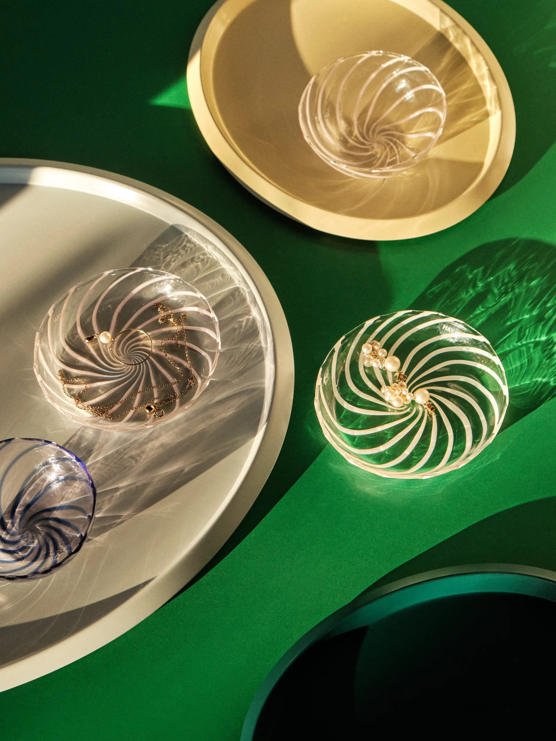 Spin fad Ø11 cm 2-pak, Klar/Hvid kant HAY