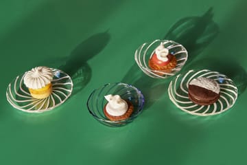 Spin fad Ø11 cm 2-pak - Klar/Hvid kant - HAY