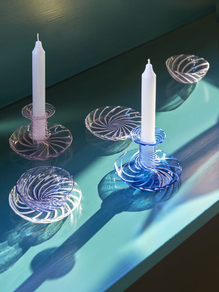 Spin fad Ø11 cm 2-pak, Klar/Hvid kant HAY