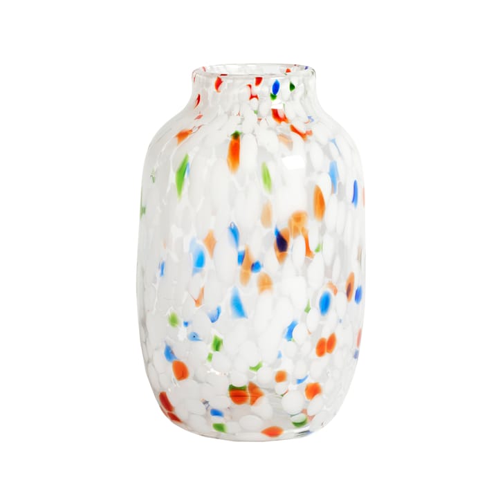 Splash Round vase L 27 cm - White dot (multi) - HAY