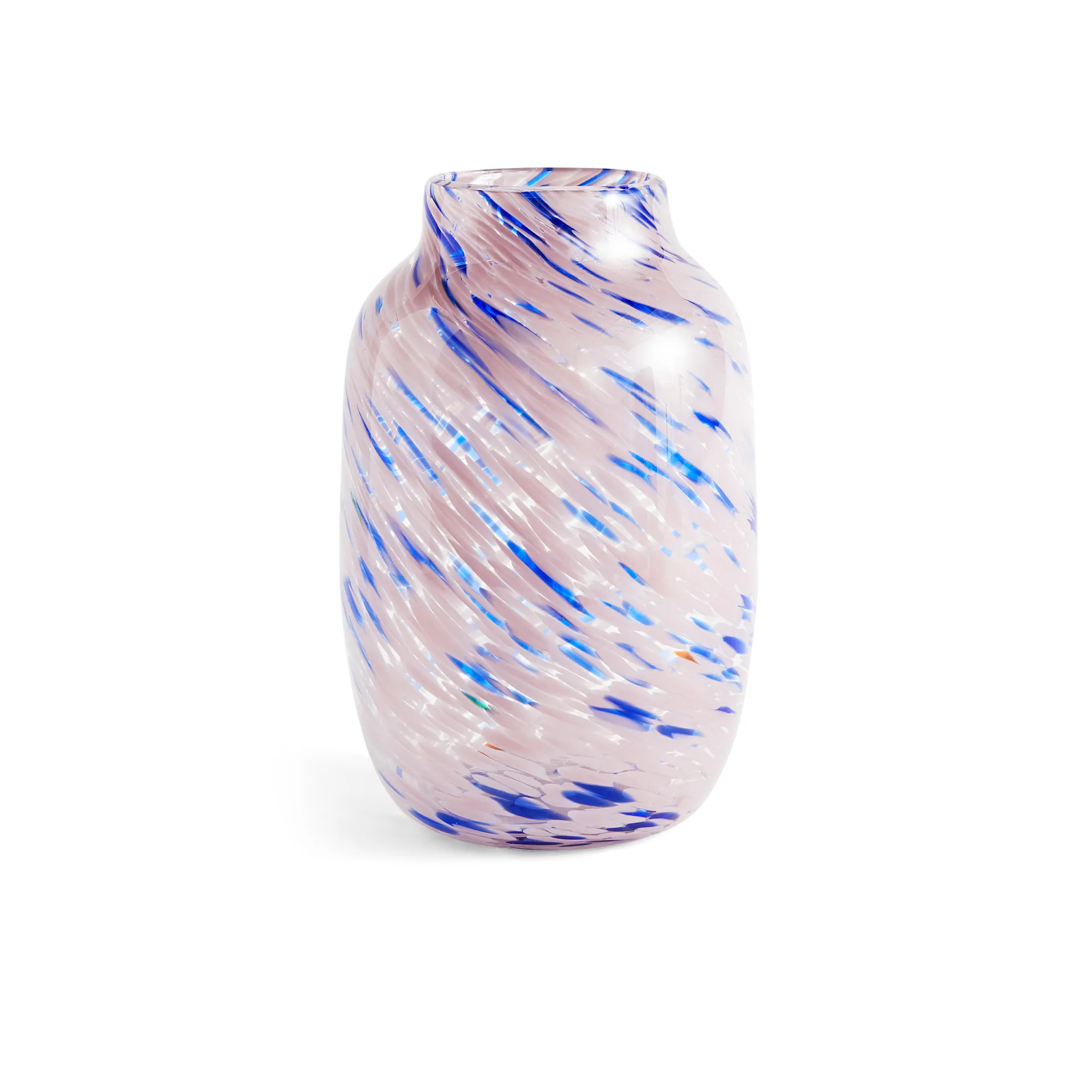 Splash Round vase L, 30 cm Light pink/Blue HAY