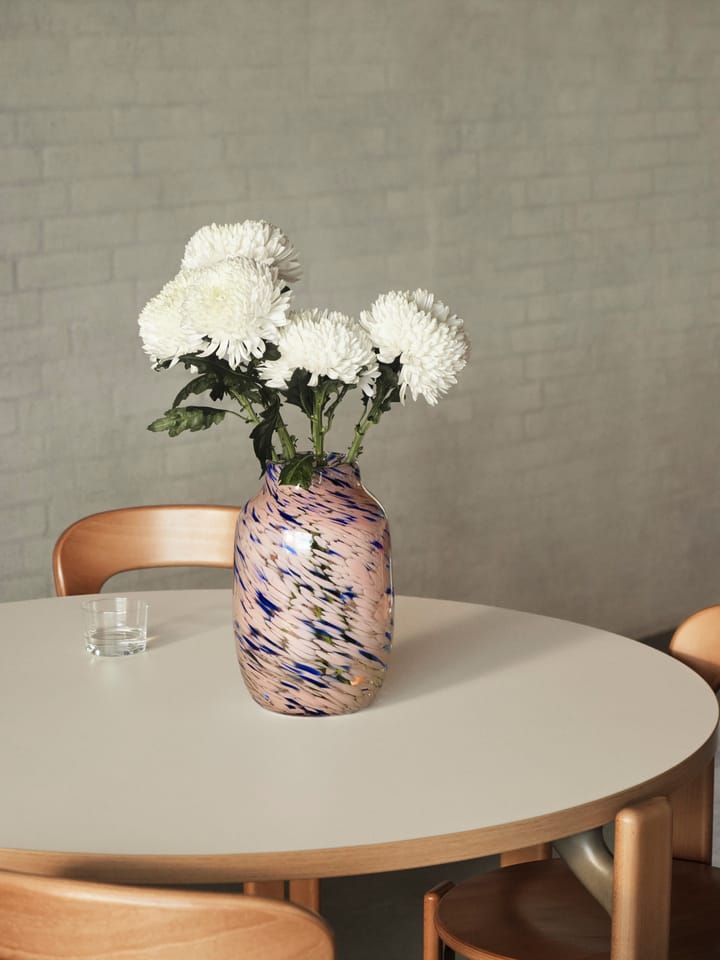 Splash Round vase L, 30 cm Light pink/Blue HAY
