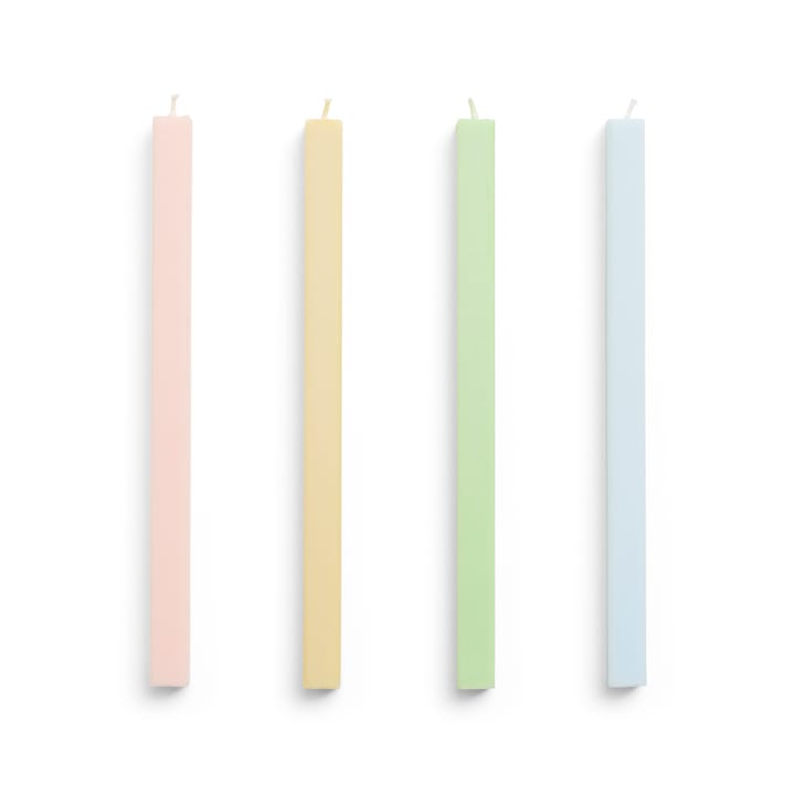 Square Candle lys mix 4-pak, Fresh HAY