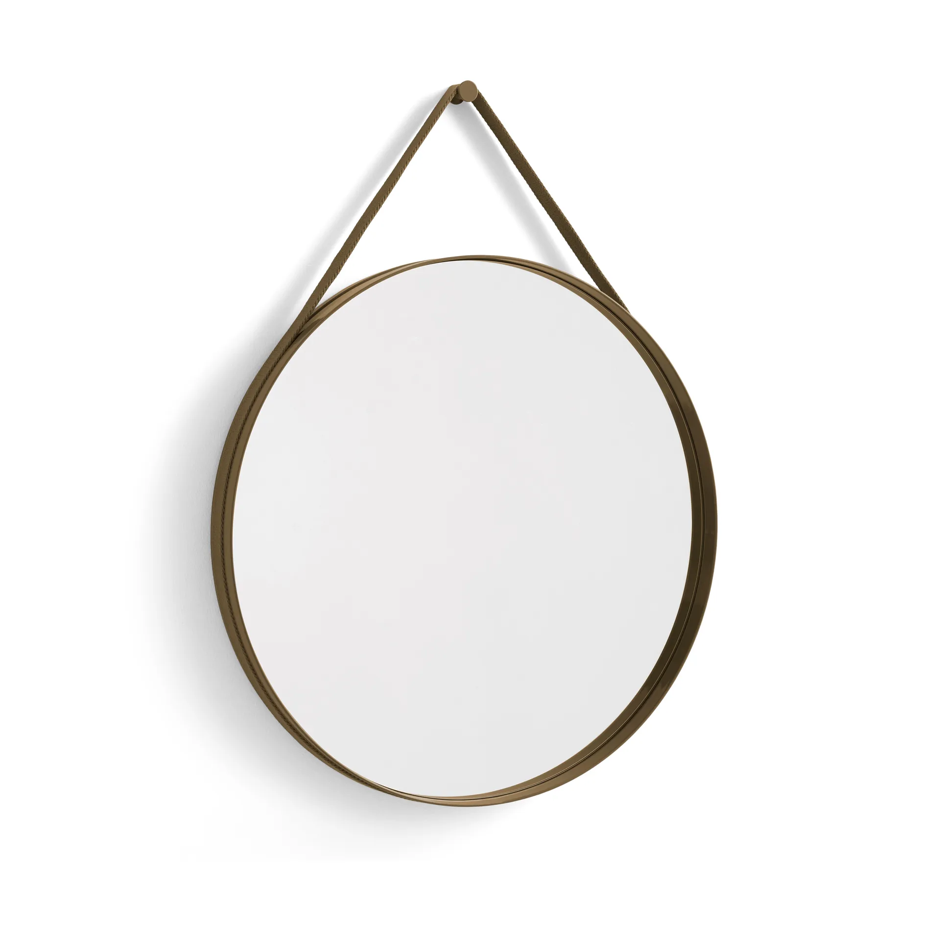 Strap Mirror spejl Ø70 cm, Light brown HAY