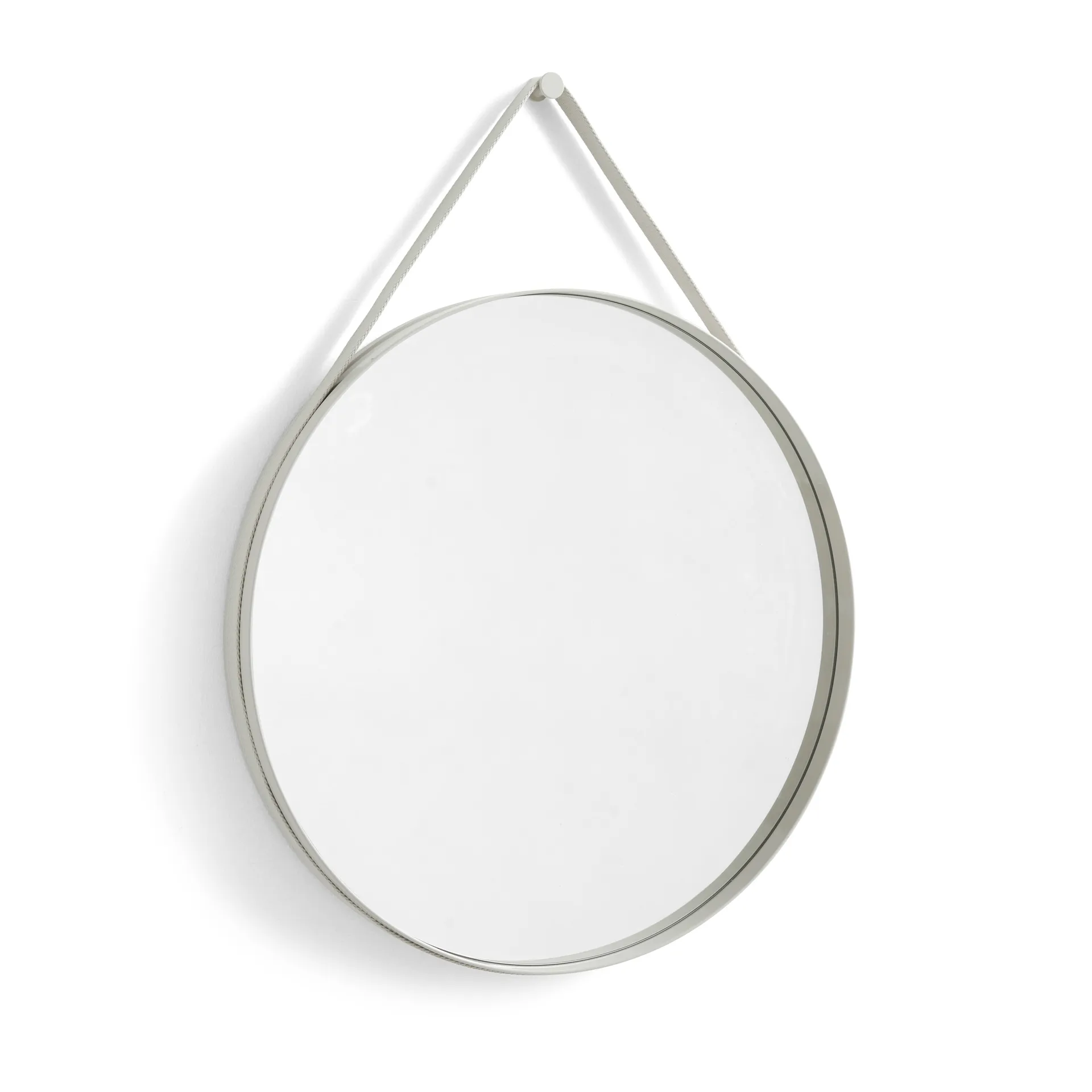 Strap Mirror spejl Ø70 cm, Light grey HAY