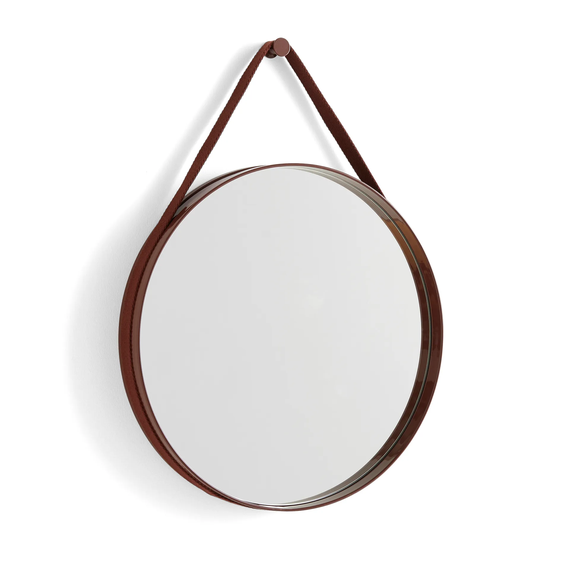 Strap Mirror spejl, Dark brown HAY