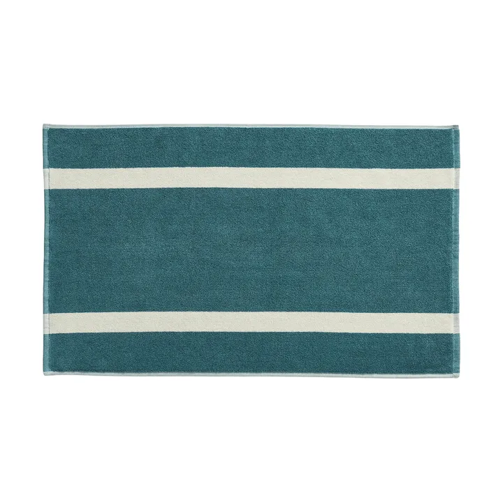 Stripe bademåtte - Petrol blue, 50x80 cm - HAY
