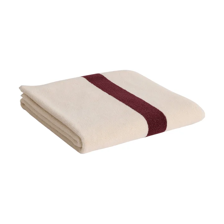 Stripe håndklæde - Burgundy, 70x140 cm - HAY