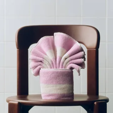 Stripe håndklæde - Cool pink, 40x60 cm - HAY