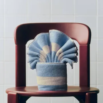 Stripe håndklæde - Dusty blue, 40x60 cm - HAY