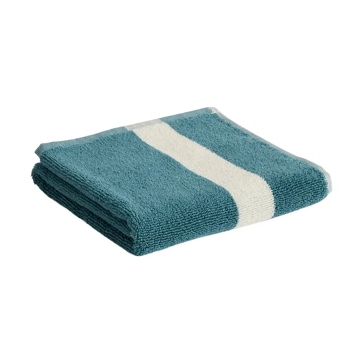 Stripe håndklæde - Petrol blue, 40x60 cm - HAY