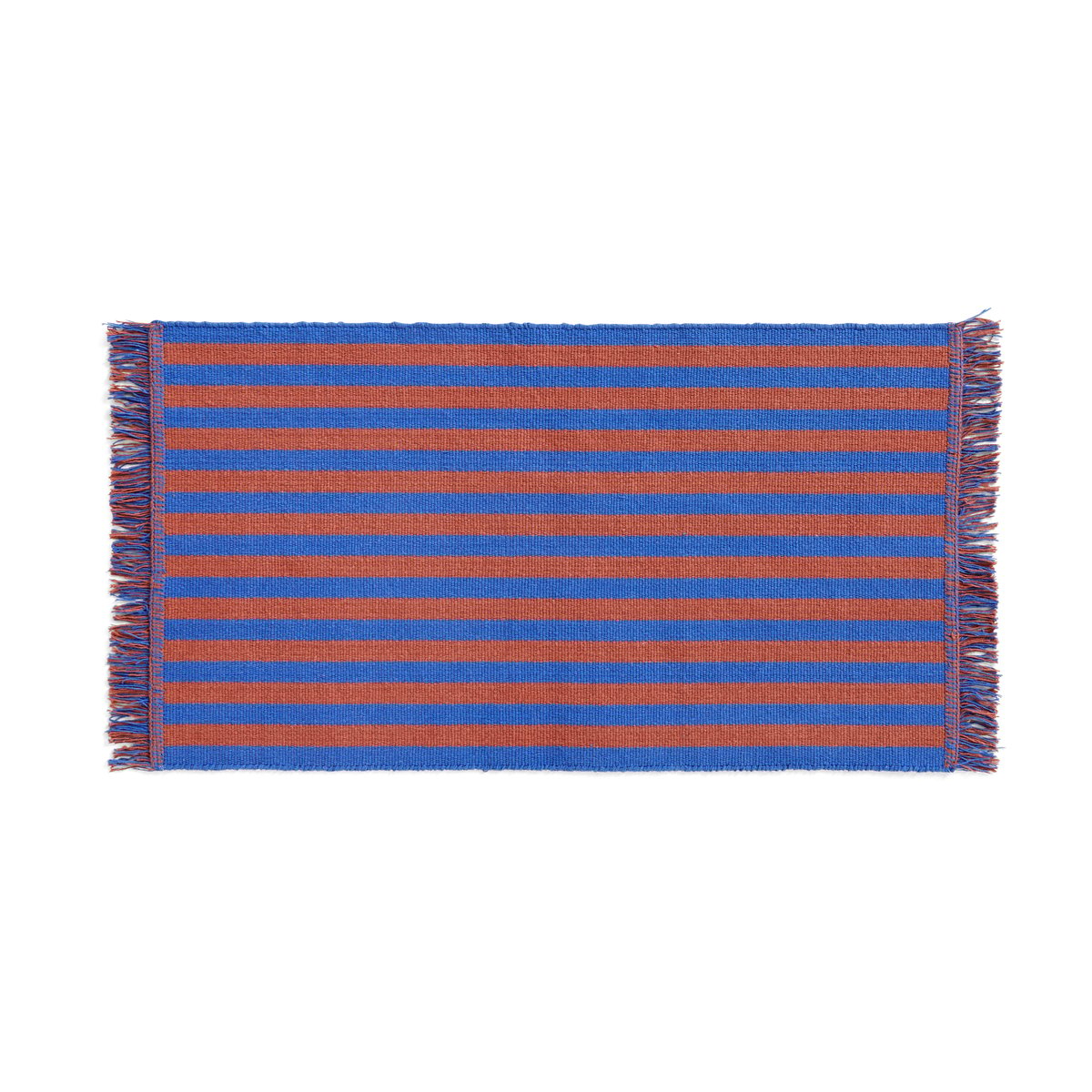 HAY Stripes and Stripes dørmåtte 52x95 cm Cacao sky