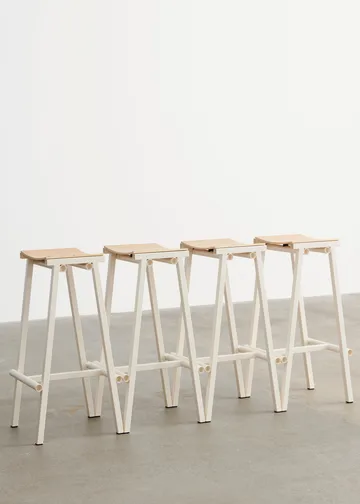 Taburete 8 high barstol 75 cm - Eggshell - HAY