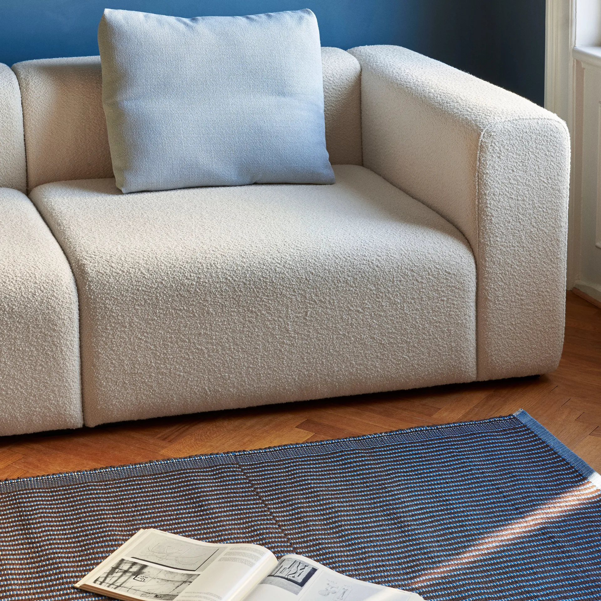 Tapis tæppe 140x200 cm, Chestnut/Blue HAY