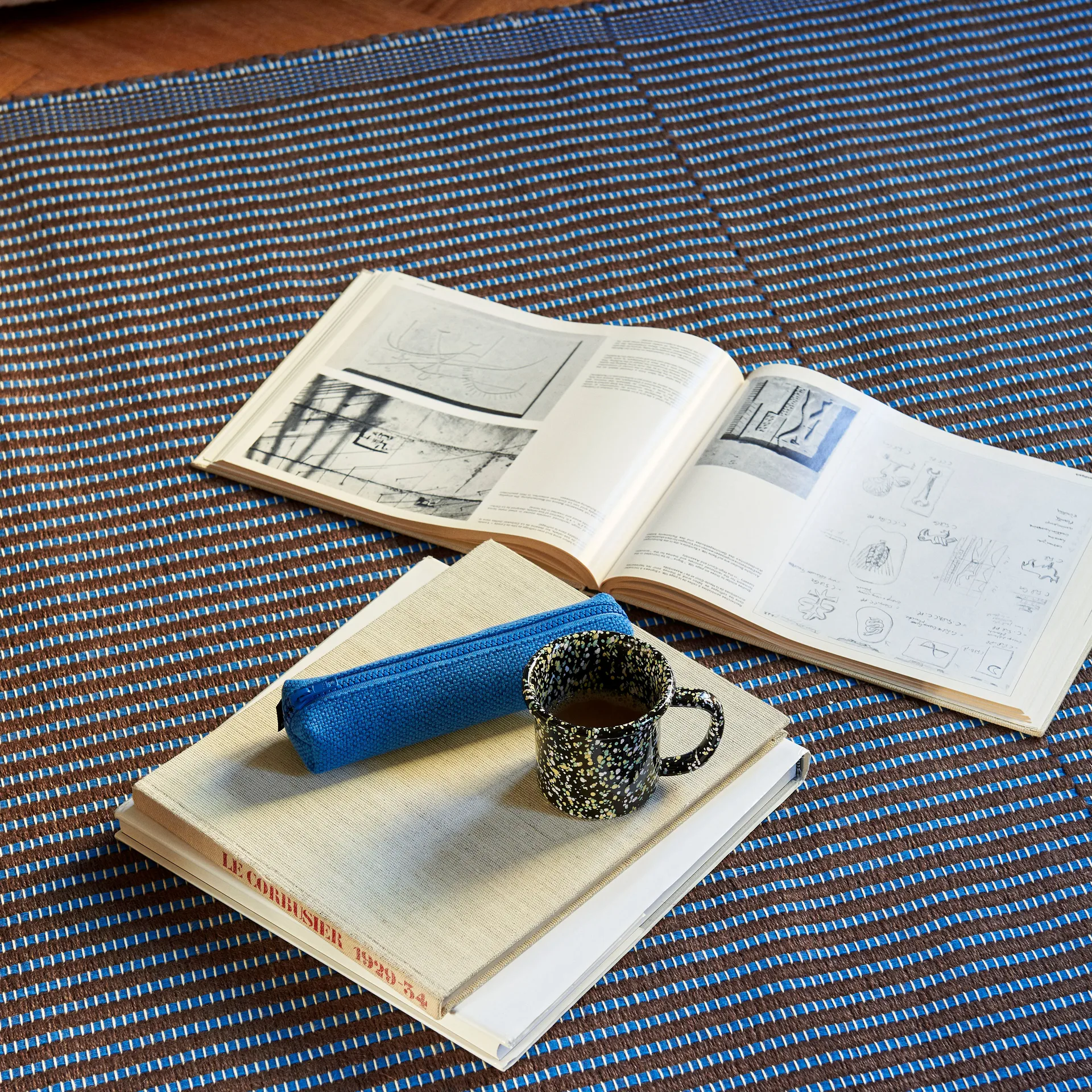 Tapis tæppe 80x200 cm, Chestnut/Blue HAY