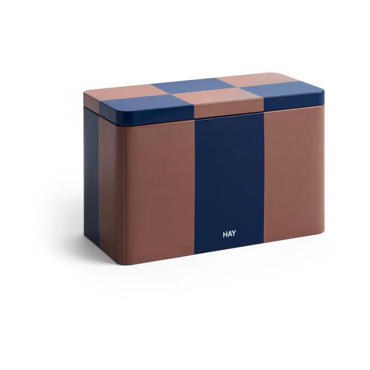 Tin Container opbevaringskrukke medium - Brown-midnight blue - HAY