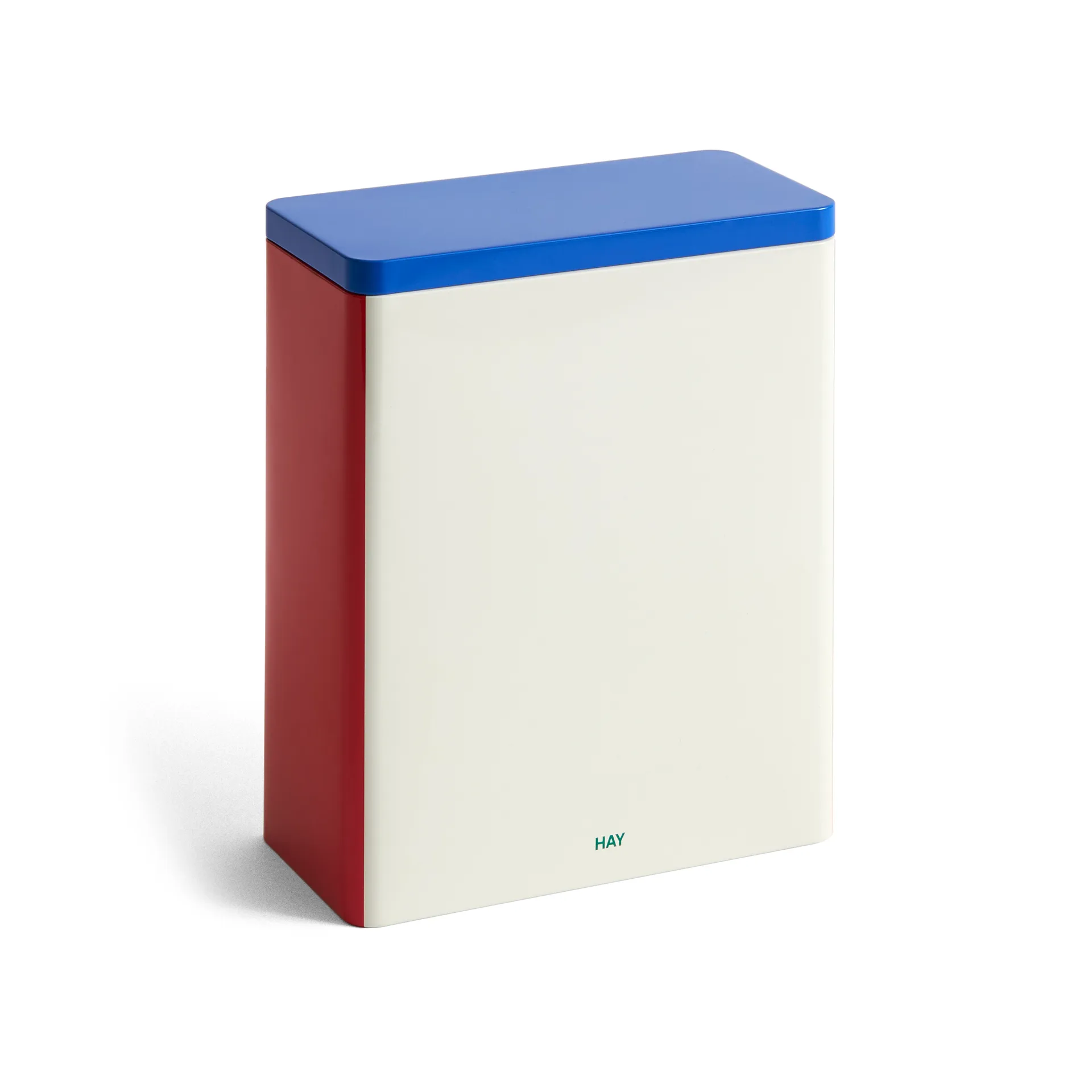 Tin Container opbevaringskrukke x-large, Off white-blue-red HAY