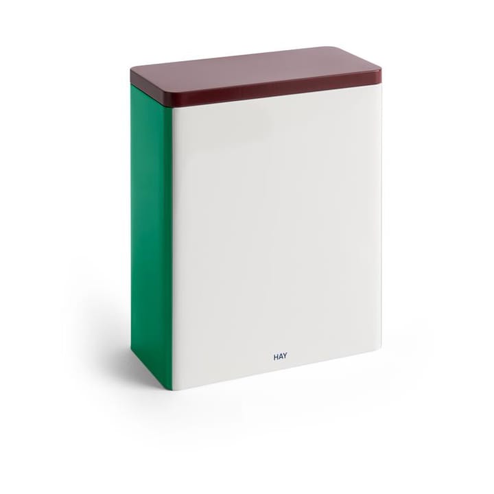 Tin Container opbevaringskrukke x-large - Off white-burgundy-green - HAY