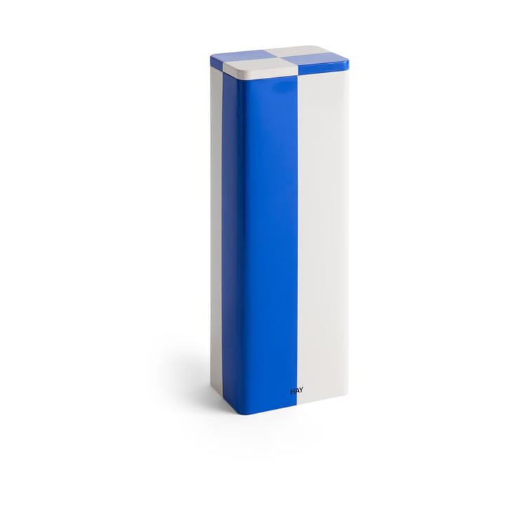 Tin Container Slim opbevaringsbøtte - Slim blue-off white - HAY