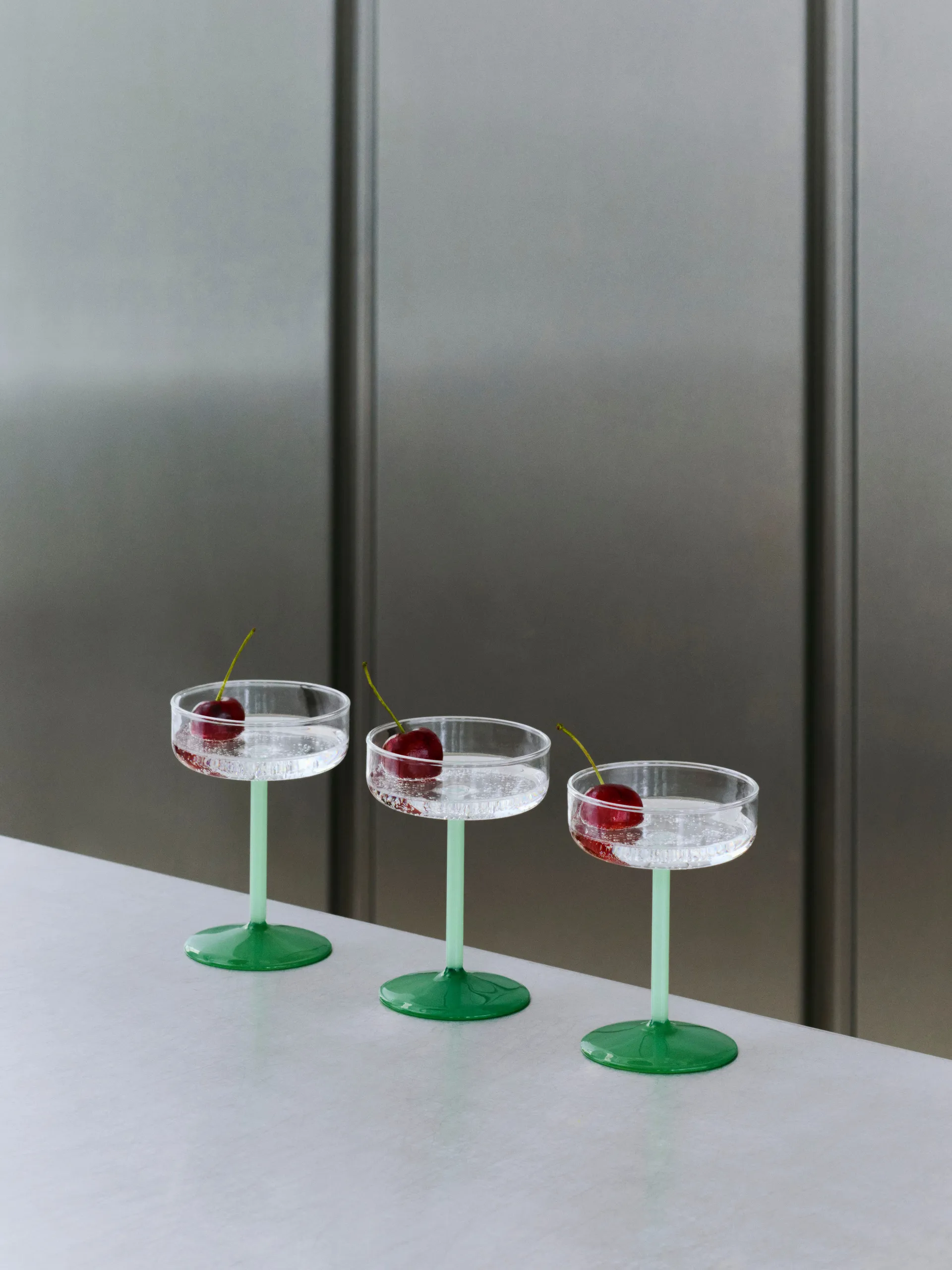 Tint coupe glas 20 cl 2-pak, Clear-jade light green-jade dark green HAY