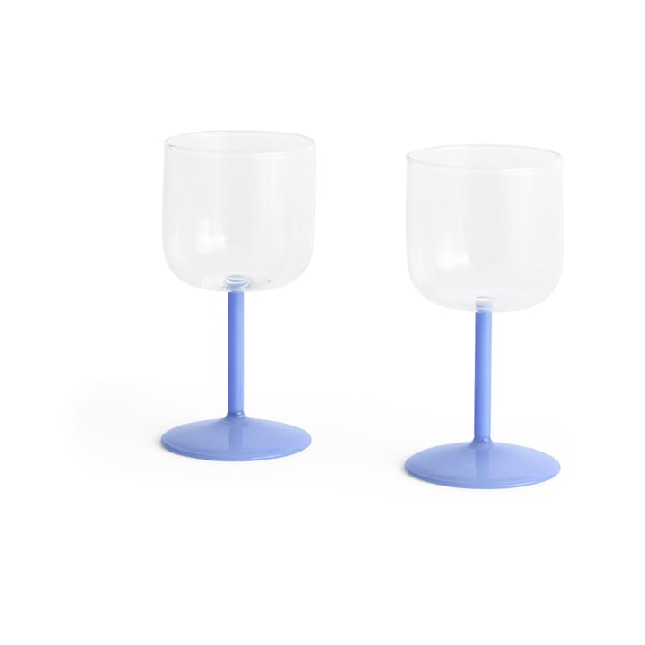 Tint vinglas 25 cl 2-pak - Clear-jade light blue - HAY
