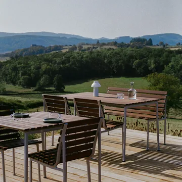 Traverse Dining bænk med armlæn - Oiled ash - HAY