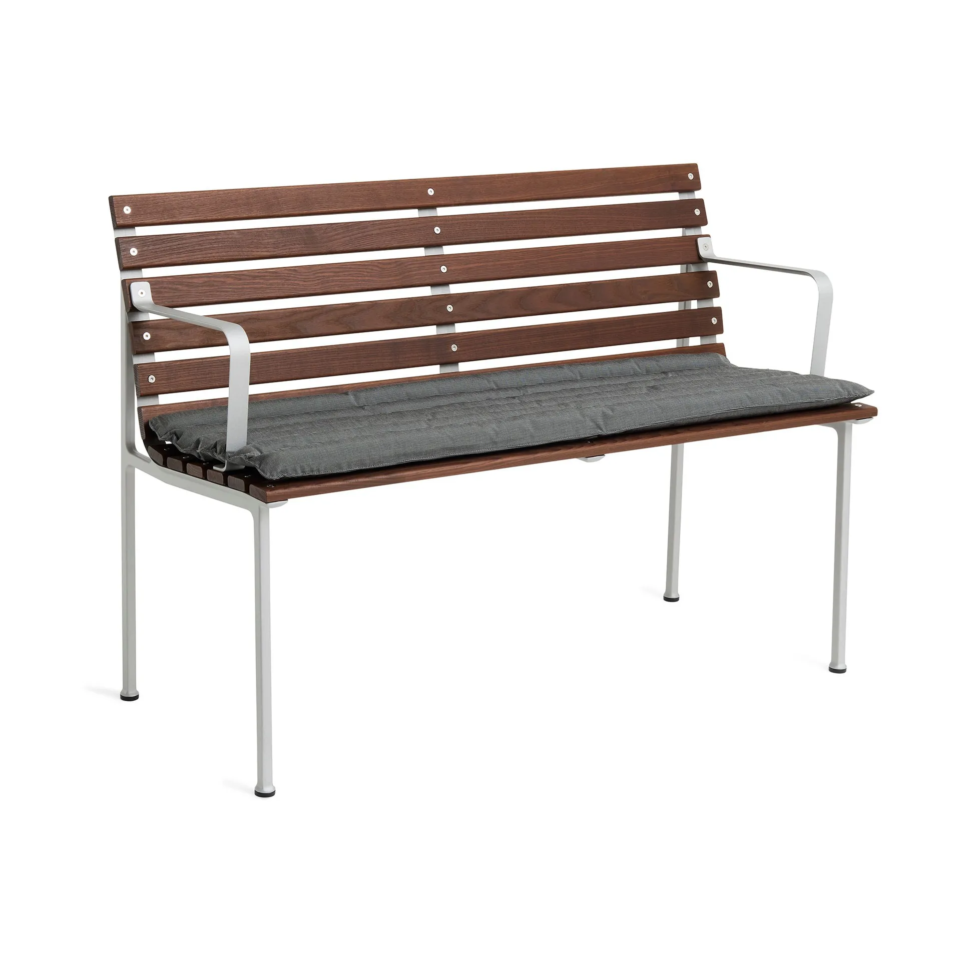 Traverse Quilted Bench 114/Dining Bench bænkedyne, Black pepper HAY