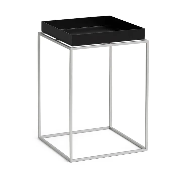 Tray Table medium brickbord - Black-silikone grå, 30x30x44 cm - HAY