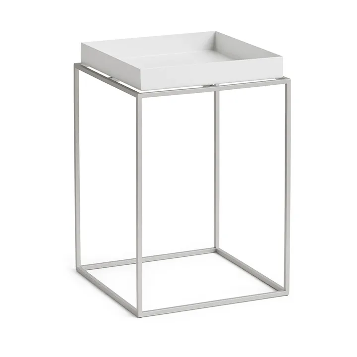 Tray Table medium brickbord - White-silikone grå, 30x30x44 cm - HAY