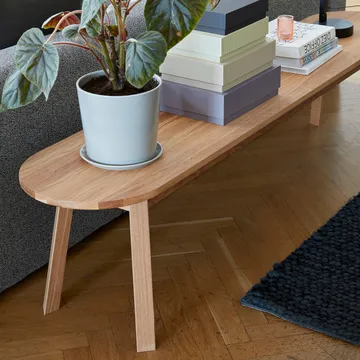Triangle Leg bænk - water-based lacquered oak, 150 cm - HAY
