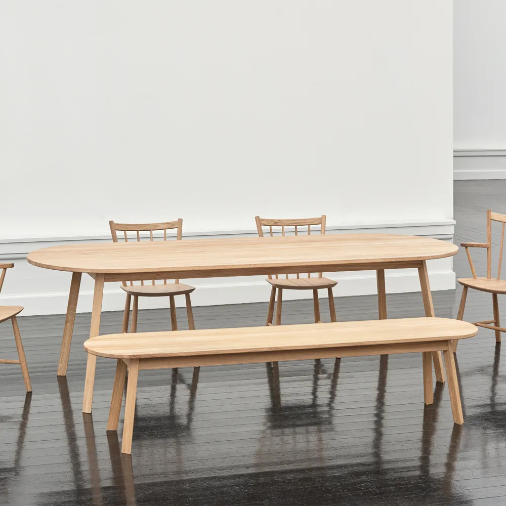 Triangle Leg spisebord, eg lakeret, 200x85 cm HAY