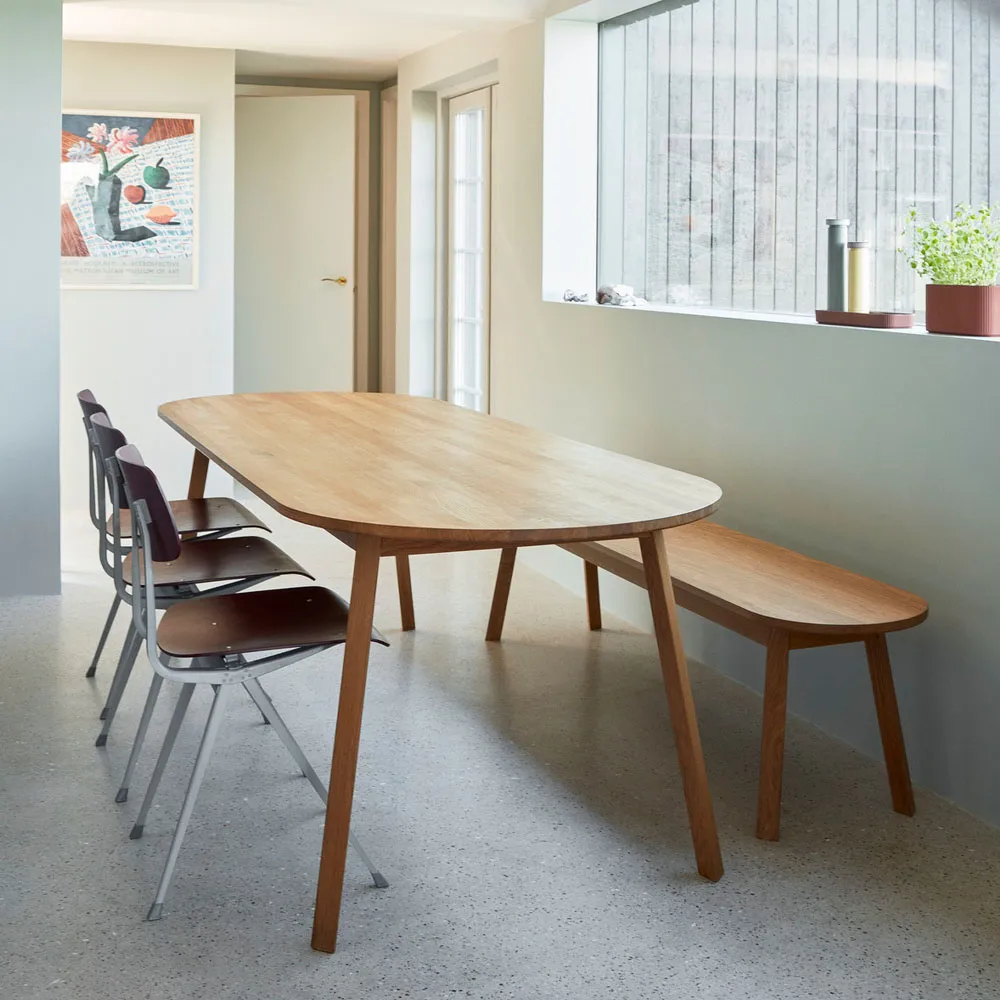 Triangle Leg spisebord, eg lakeret, 200x85 cm HAY