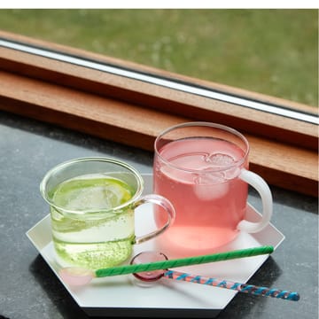 Twist glasske 2-pak - Turquoise/Light pink - HAY