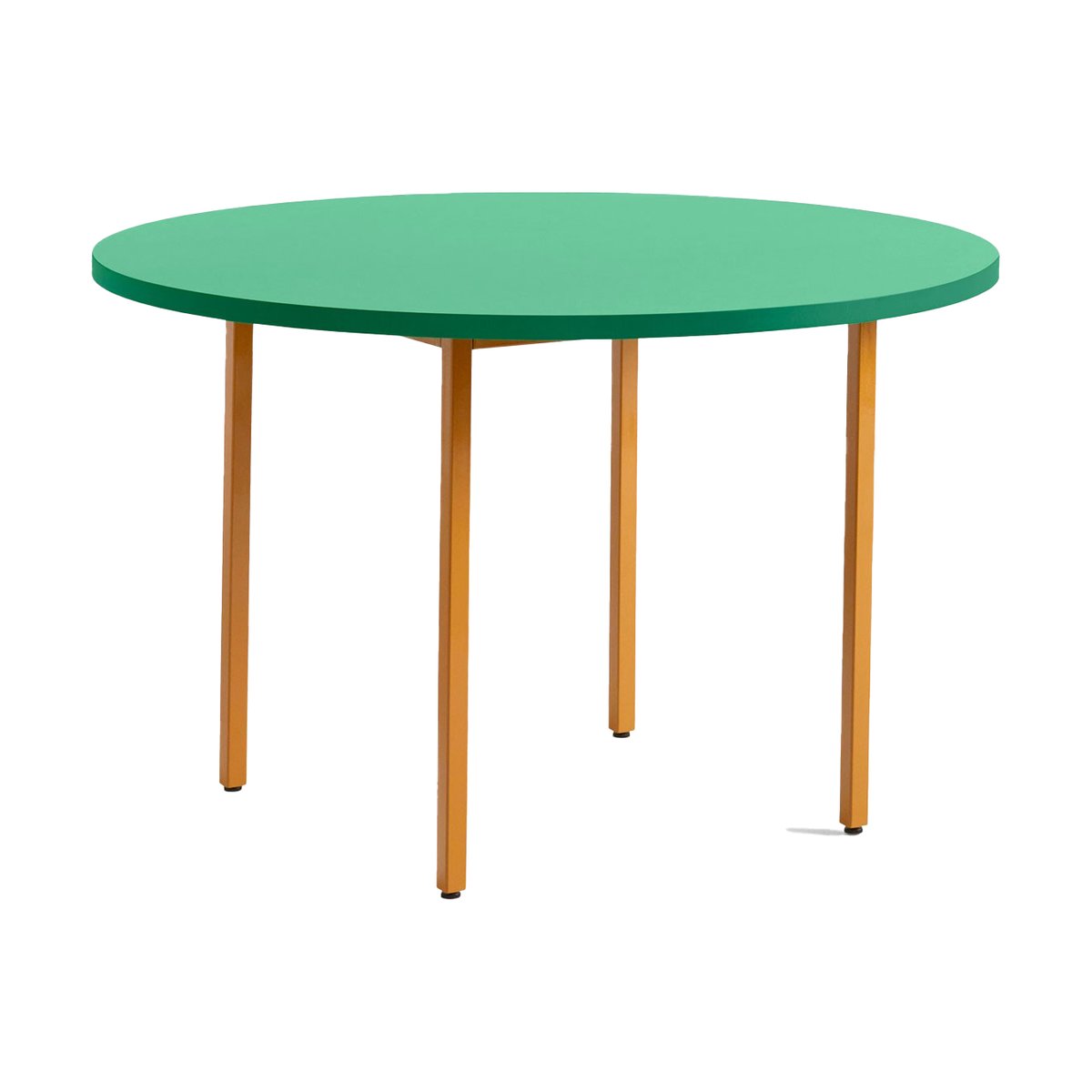 HAY Two-Colour spisebord Ø120 cm Ochre-green mint | Skandinavisk Design | Spiseborde | Gul