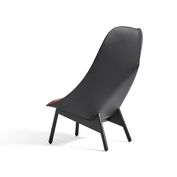 Uchiwa Quilt loungestol - 12 clementine-sort eg-sort læder - HAY