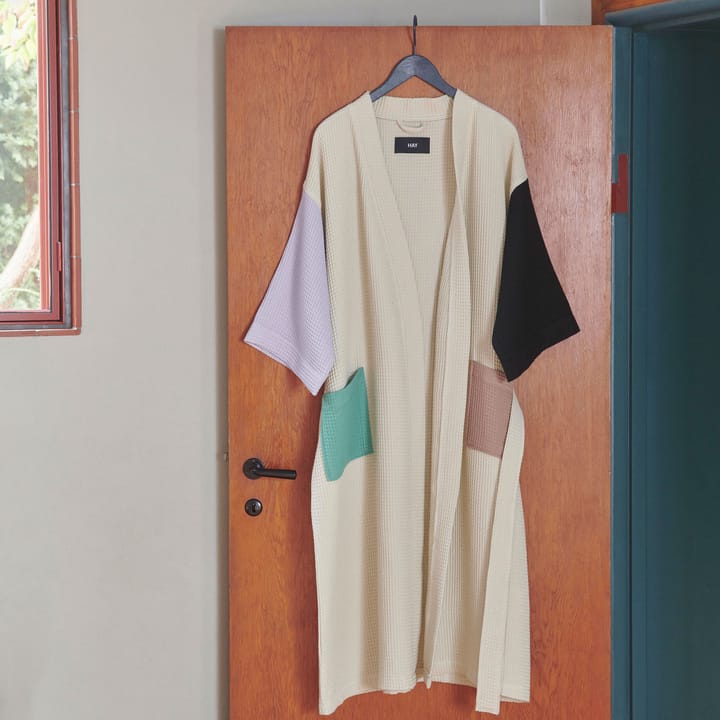 Vaffel badekåbe, Off white-multi one size HAY