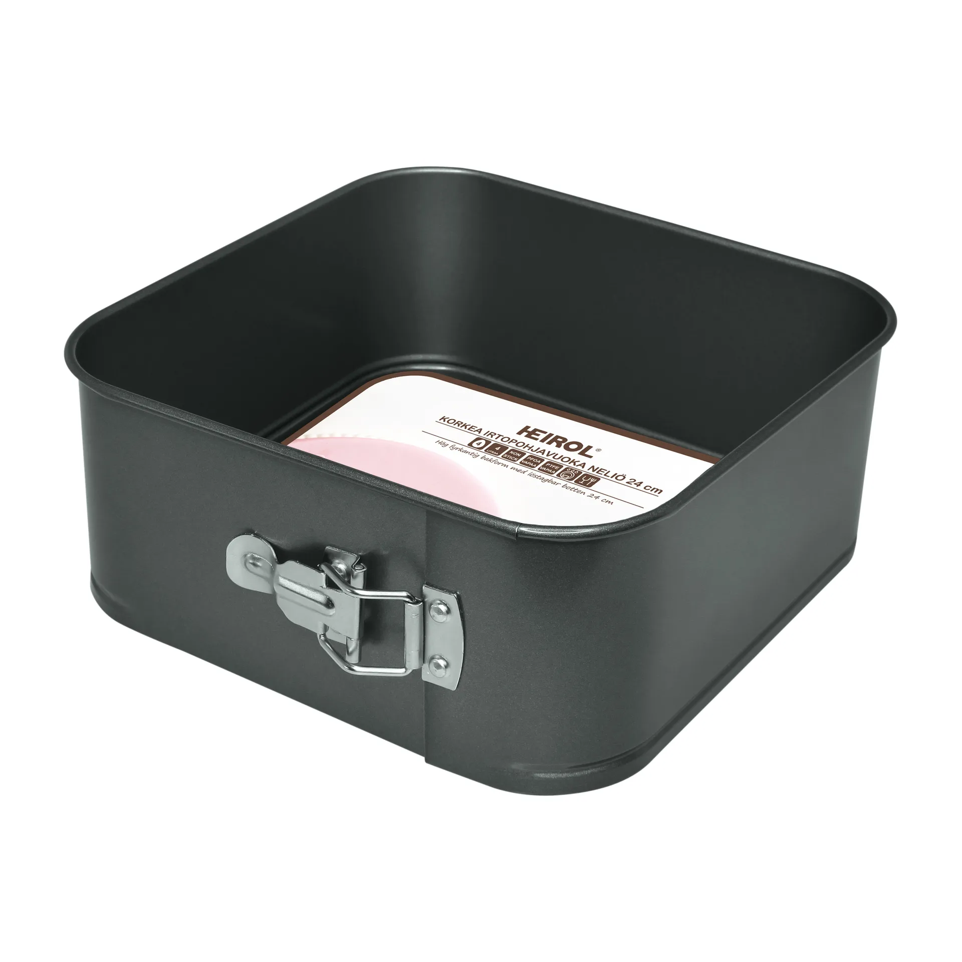 Heirol kvadratisk springform ekstra høj, 24x24 cm Heirol