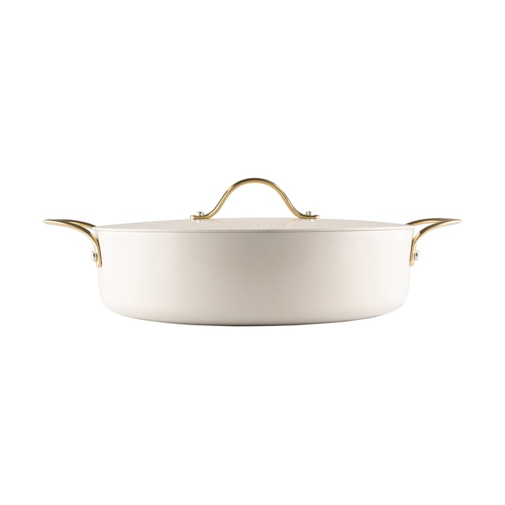 Heirol Royal Pearl gryde med låg Ø28 cm - Hvid-guld - Heirol