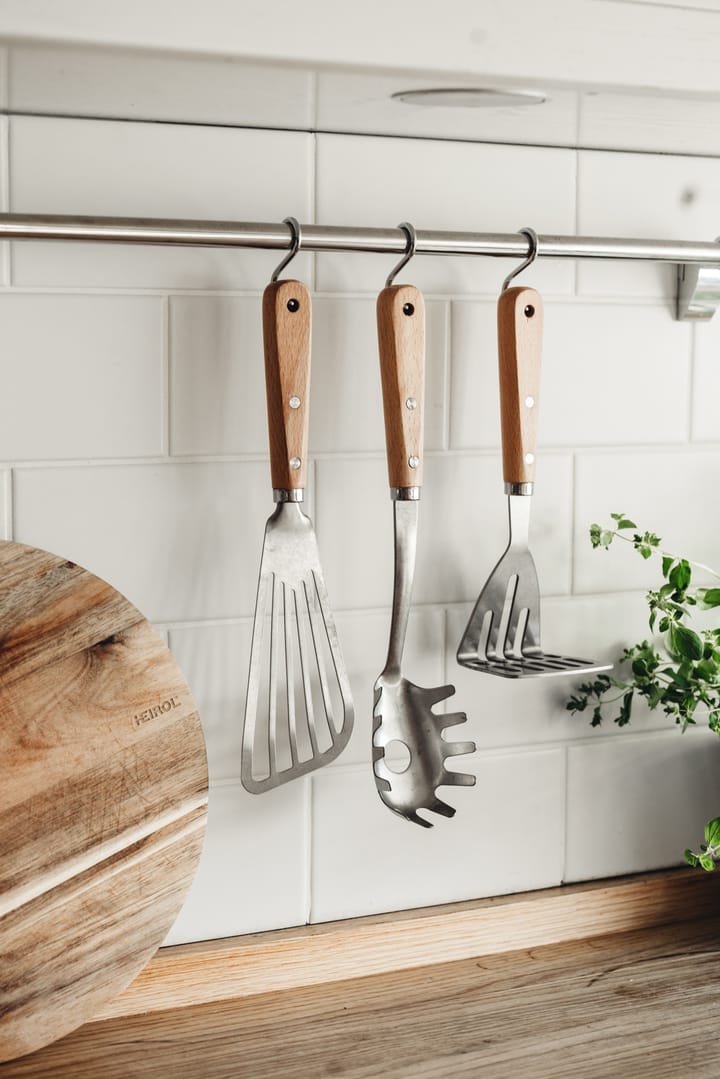 Rustfri pastaske 34 cm, Bøg Heirol